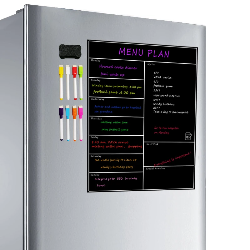 

Magnetic Weekly Planner Magnetic Dry Erase Calendar Weekly Planner Board for Refrigerator Weekly dry Erase Boards