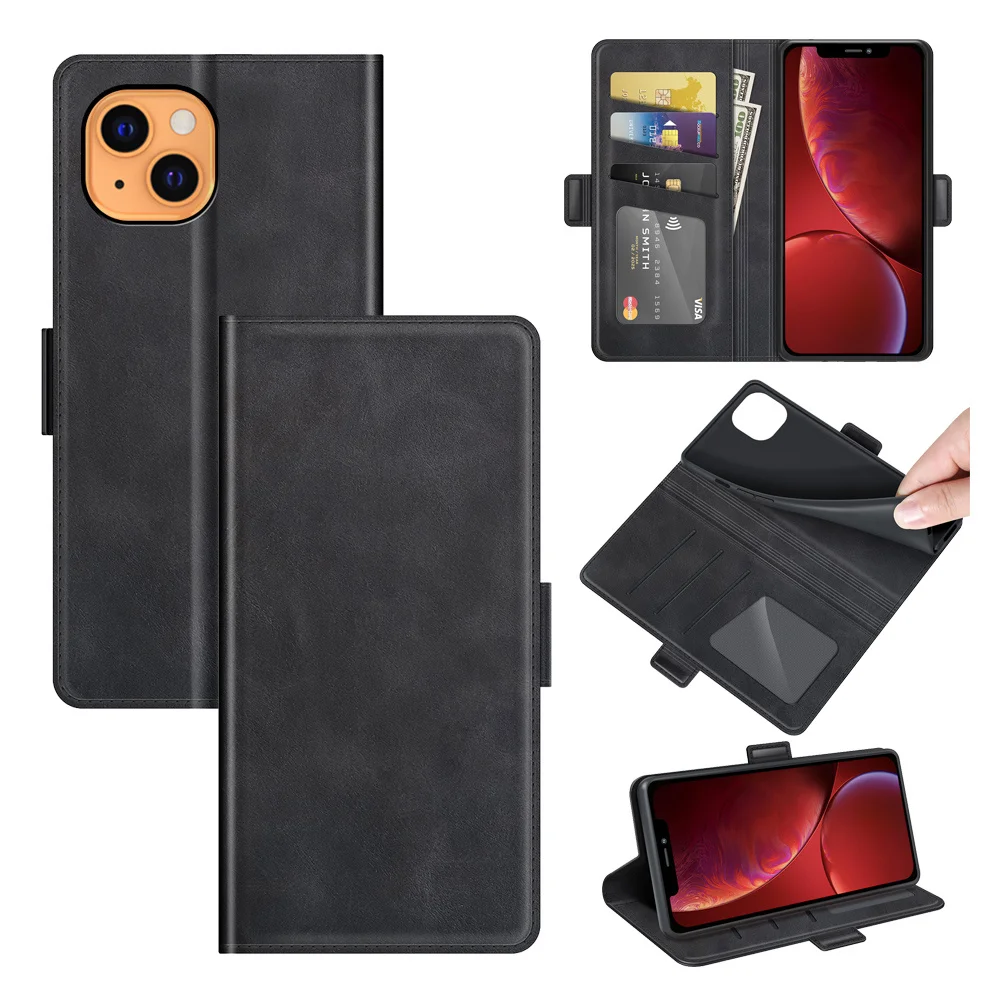 

Funda De Cuero Para Apple, Carcasa Magnética Vintage Con Tapa Para IPhone 13