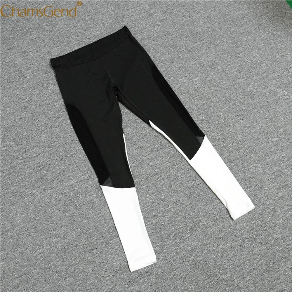 Sport Leggings Women Running Pants S-XL Black Mesh Net Yoga Pants Slimming Hip Up Fitness Leggings Elastic Waist Women Gym Pants