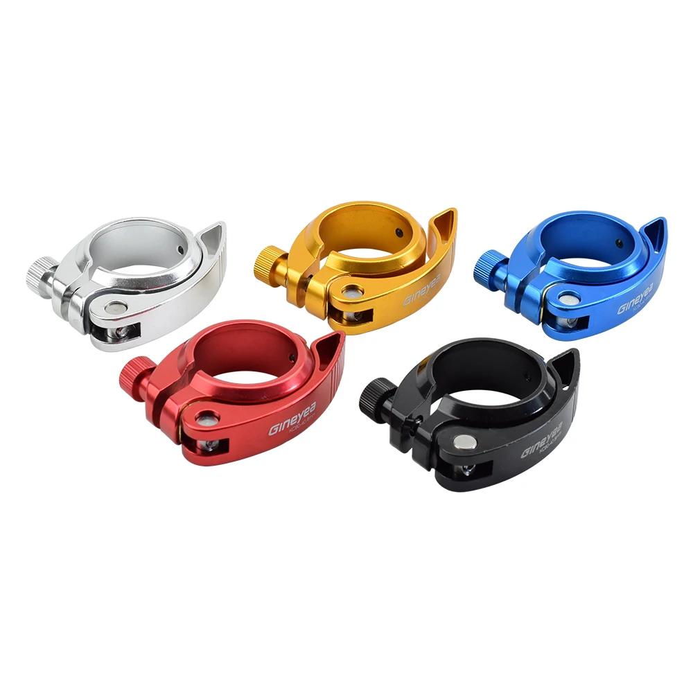 

40.8mm Bike Seatpost Clamp Saddle Tube Quick Release Aluminum Alloy Folding Bicycle Seat Clamps QR for 33.9mm Seat Post