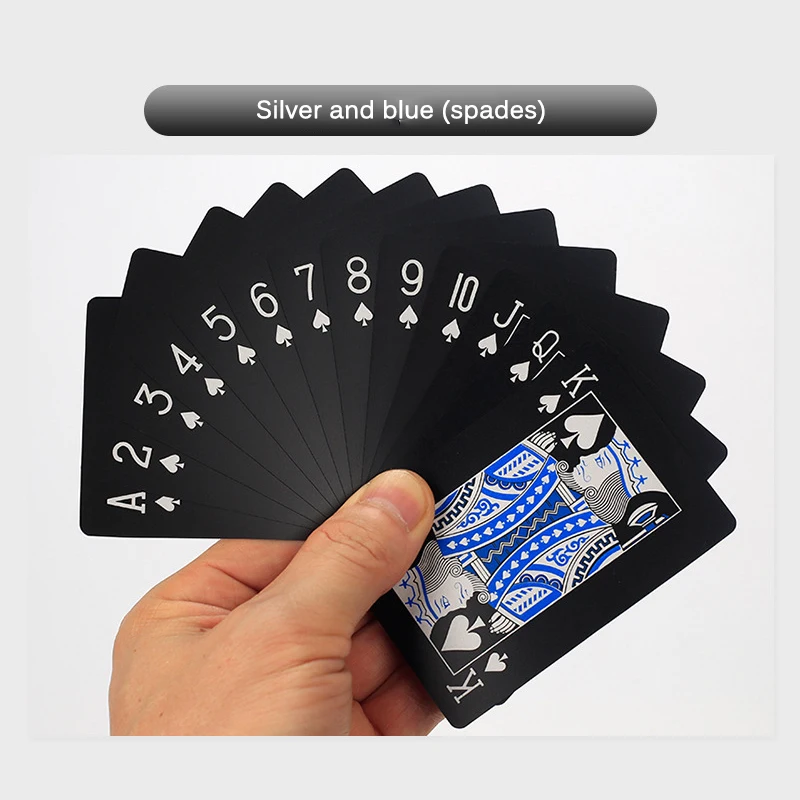 Портативный ПВХ покер Водонепроницаемый пластиковые игральные карты из двух