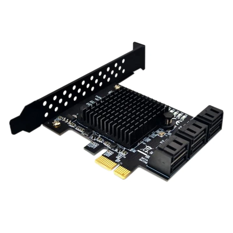 

SATA III 6 Gbps Controller Expansion Controller ASM109X/SATA 3.0 Non-Raid Support 6 Ports with 6 SATA Cables