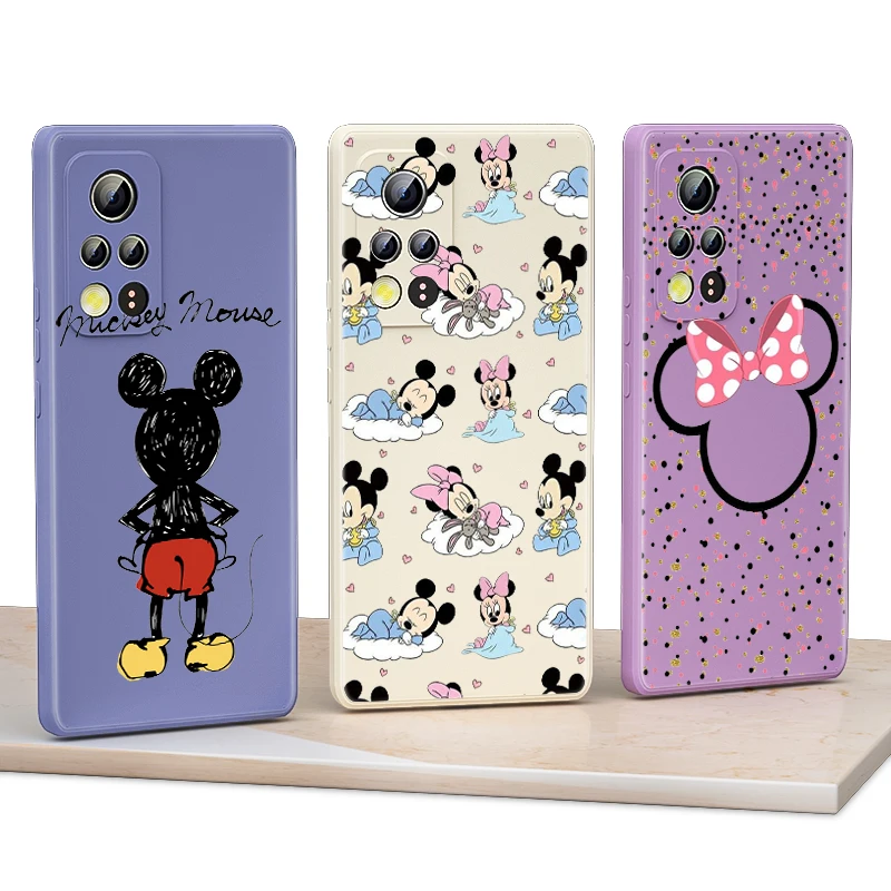 

Minnie Y Mickey Liquid Silicone Soft Cover For Honor 50 SE 30 30S 20 20i 10i 10X 9S 9C 9X Pro Plus Lite Phone Case