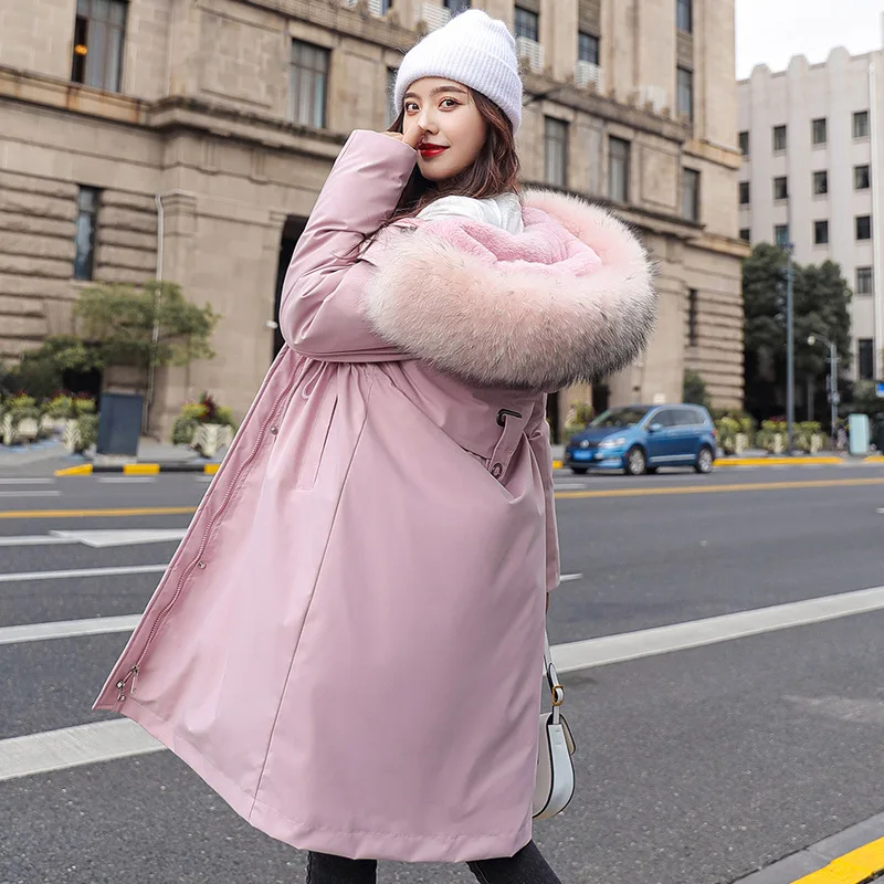 

Fad Women Down Padded Jacket Winter Korean Mid-length Thicken Parkas Clothes Coats Plus Size New Clothing Chaquetas De Mujer