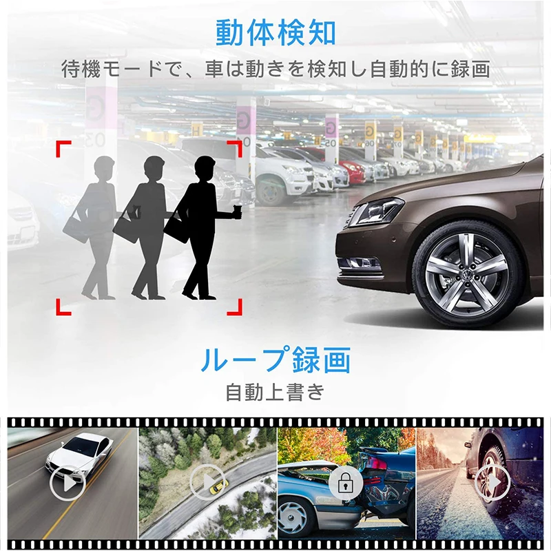 

Dash Cam 1080P Car Camera Driving Recorder Night Vision with 170 Motion Detection Parking Monitoring G-Sensor Loop Recording