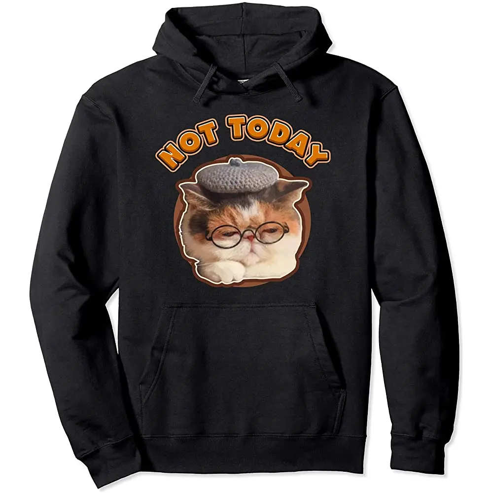 

Cat Lazy Cat Not Today Cute Cat Funny Lazy Cat Pullover Hoodie