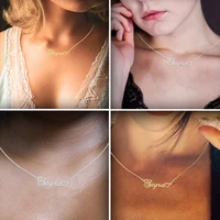 customized necklace jewelry women nameplate necklace fashion stainless steel custom letter name personalized christmas gift