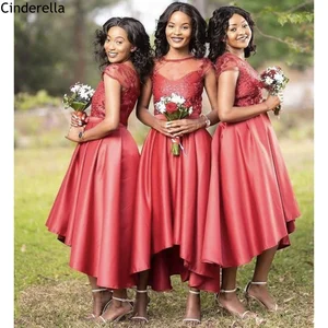 Bridesmaid Dresses Lace Scoop Spandex Satin Pleated Bridesmaid Dresses With Zipper Back Champagne Wedding Party Dresses Bridesmaid Dresses Lace Scoop Spandex Satin Pleated Bridesmaid Dresses With Zipper Back Champagne Wedding Party Dresses