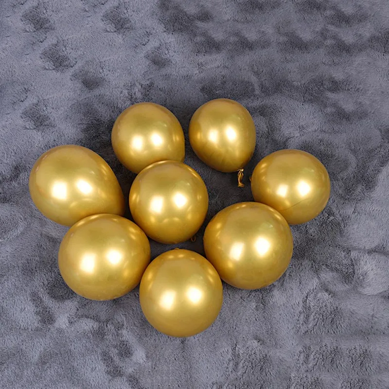 

20/50pcs 5 Inch Pearl Metallic Latex Balloon Gold Round Metal Balloons Birthday Party inflatable Wedding Decoration