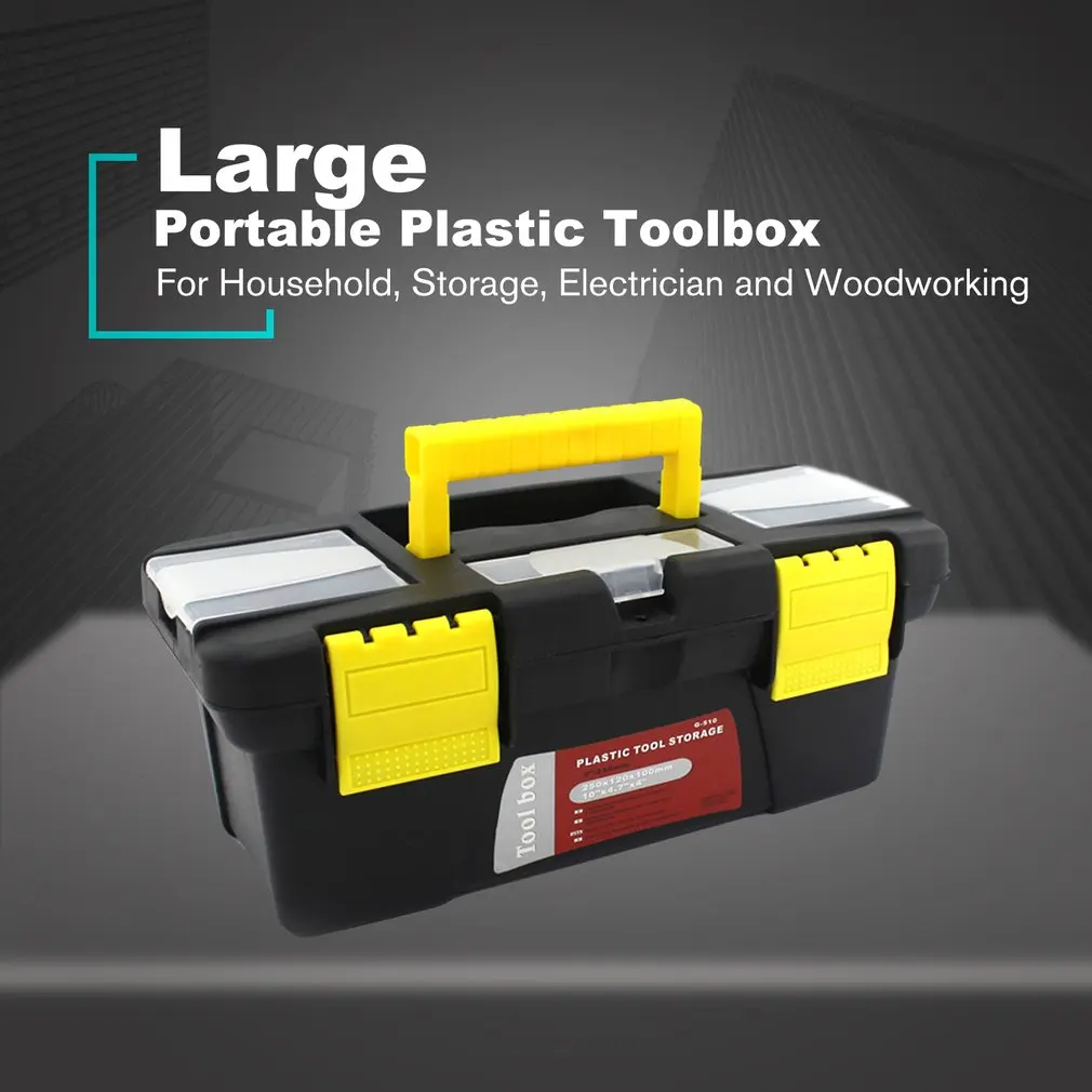 

Portable S/M/L Size Plastic Hardware Toolbox Household Multifunction Maintenance Tool Car Storage Anti-Fall Box