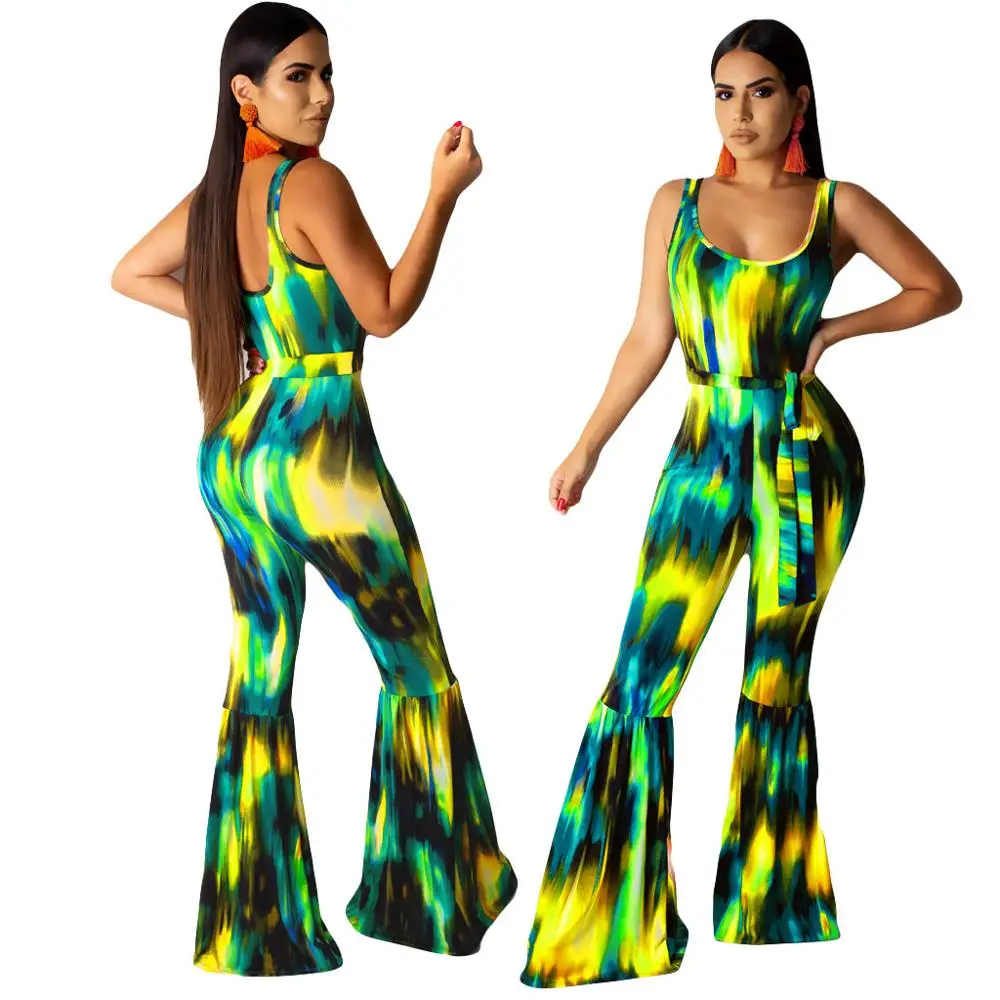 Женские комбинезоны без рукавов Adogirl на тонких бретельках с принтом открытой