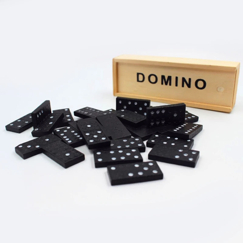 28 Pcs/set Kids Wooden Domino Travel Board Games Handmade Blocks Children Baby Funny Educational Montessori Toys Gifts | Игрушки и хобби