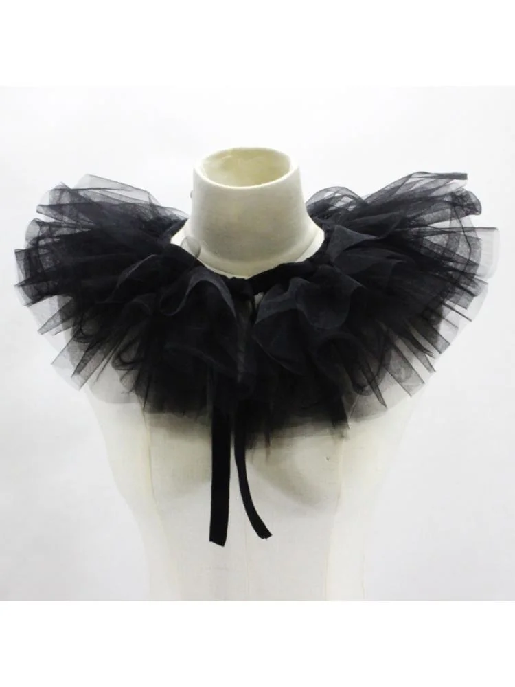 

Victoria pleated mesh scarf, tulle, clown, COSPLAY