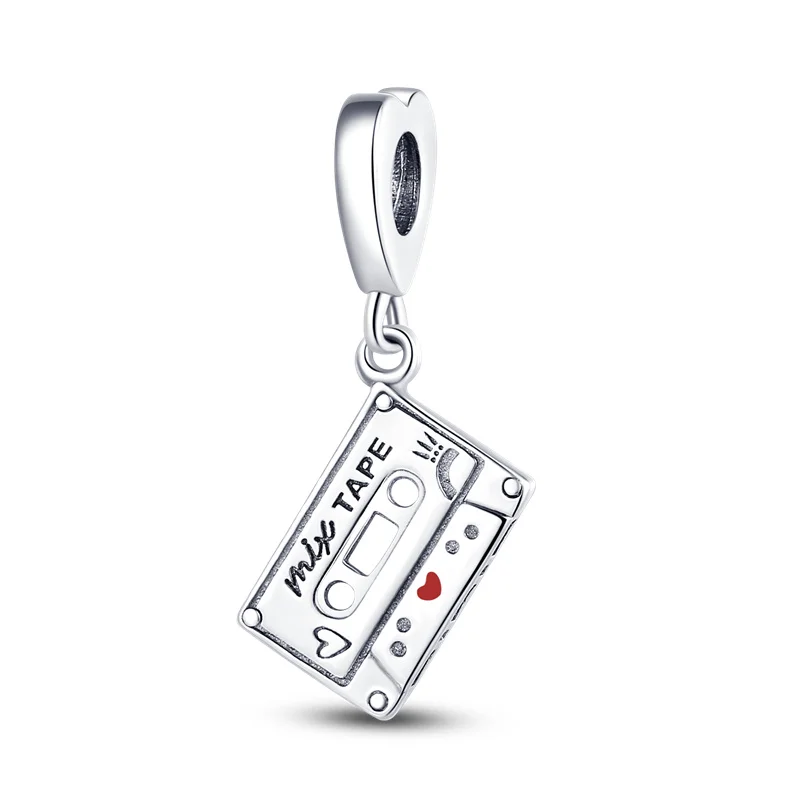 

Ssilver color 2021New Nostalgic Cassette Charm Fit Original 3mm Bracelet&Bangle For Women Birthday Fashion Jewelry Gift