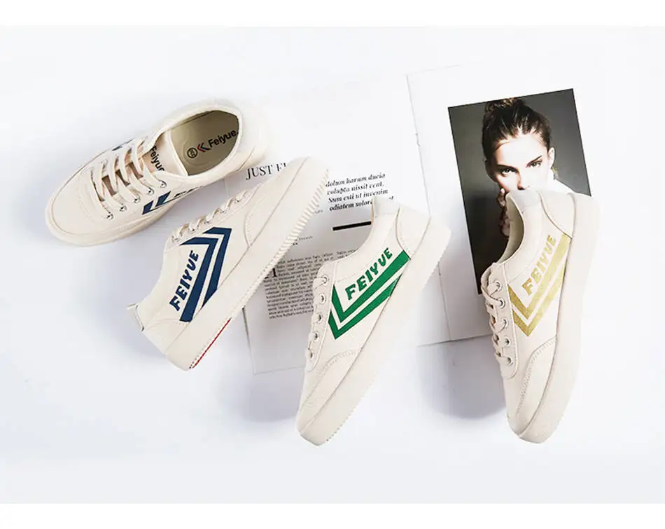 Feiyue/Повседневная мужская и женская обувь; коллекция 8196 года; парусиновая обувь; Вулканизированная обувь с эластичной стелькой; дышащие удобные модные кроссовки