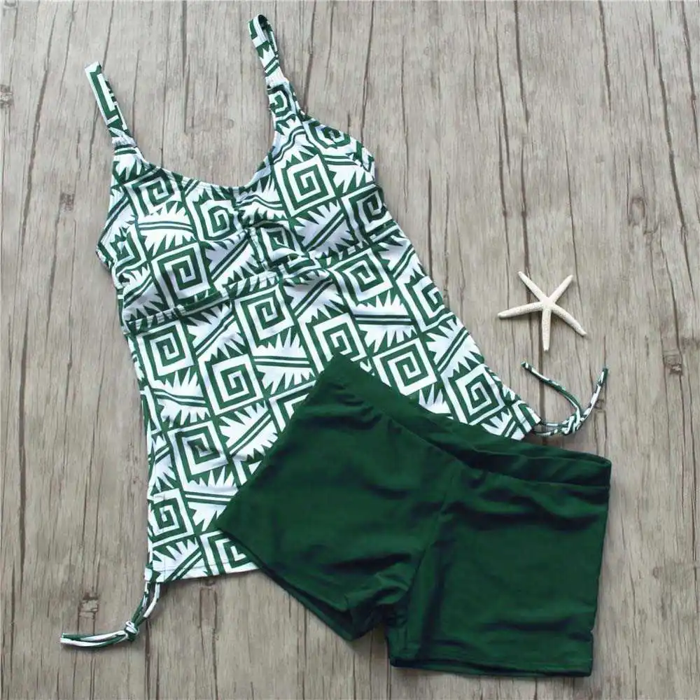 

Tankini Set 2021 Two Piece Swimsuit Female Swimming Suit For Women Bathing Suit Printed Swimwear Summer Bathers Beach Wear Mayo