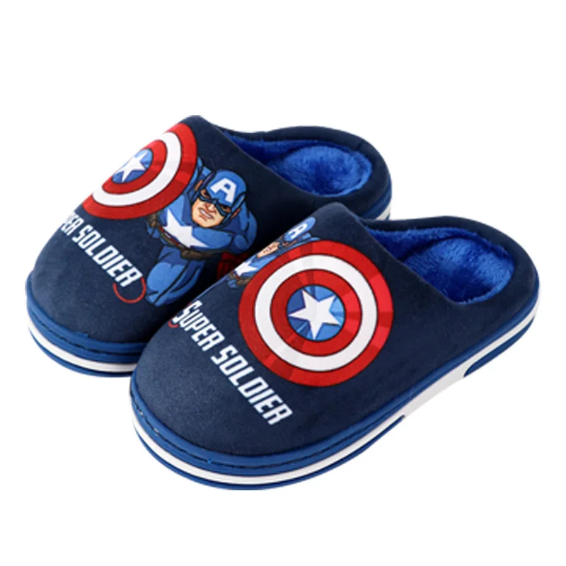 Disney тапочки для мальчиков и девочек Зимняя домашняя обувь Детские из