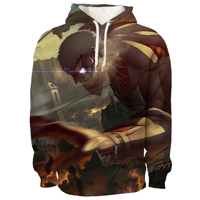 

90s Attack on Titan 3d Hoodies Men Women Hoodie Hip Hop Streetwear Oversized Funny Unisex Sweatshirt Hoody Male