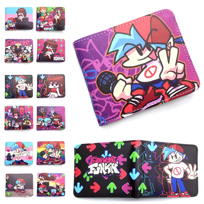 

Cosplay Friday Night Funkin Boyfriend Wallet Young Men and Women Short Wallets Fashion Printing Student PU Coin Purse Gift
