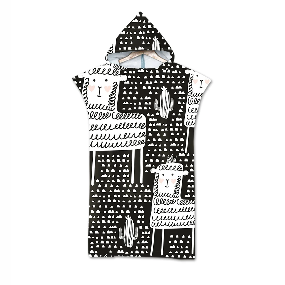 Прекрасный Альпака микрофибры халат для ванной Полотенца ламы Пижама комбинезон