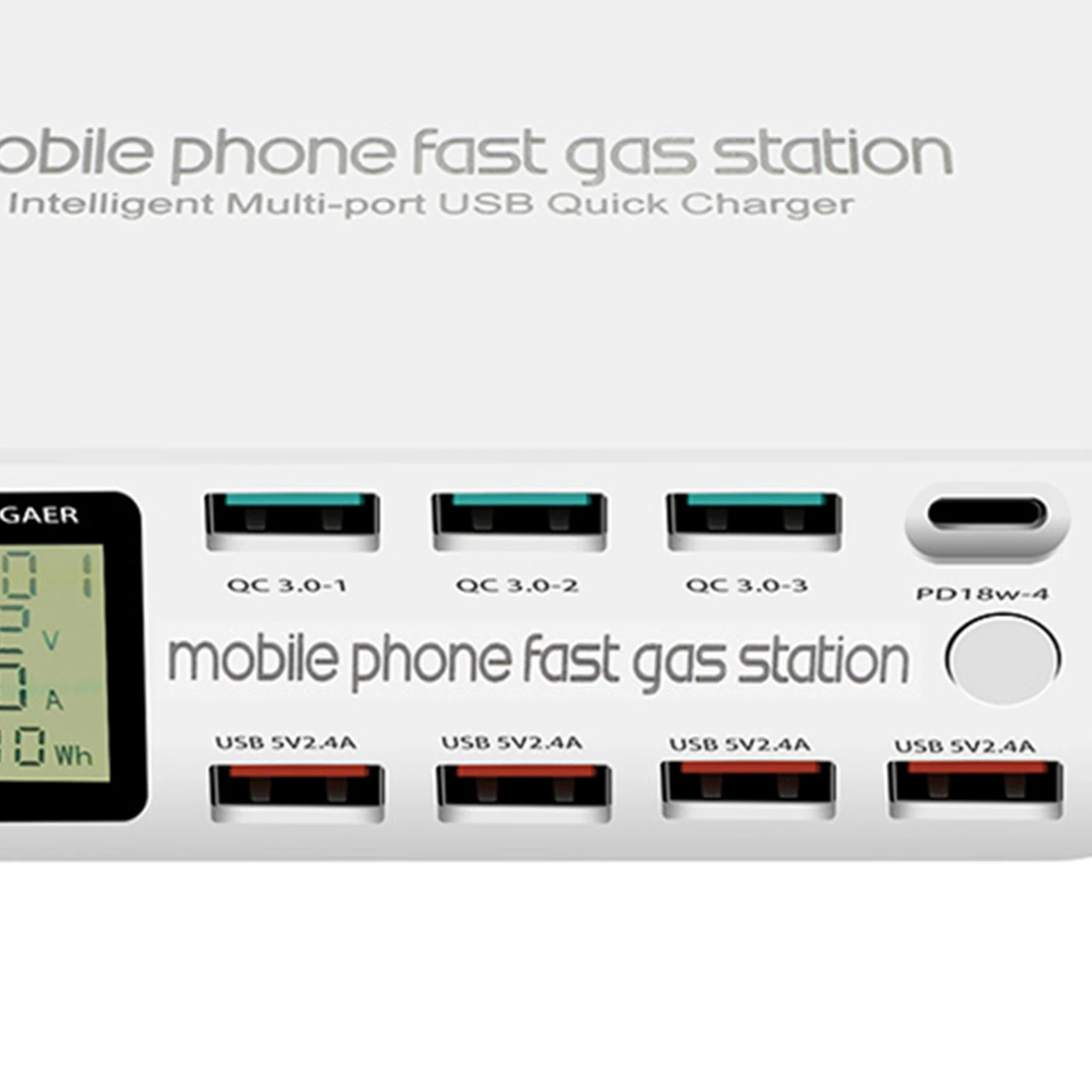 

USB 8 Ports Quick Charger Charging Station Fast Charger LED Display US Plug