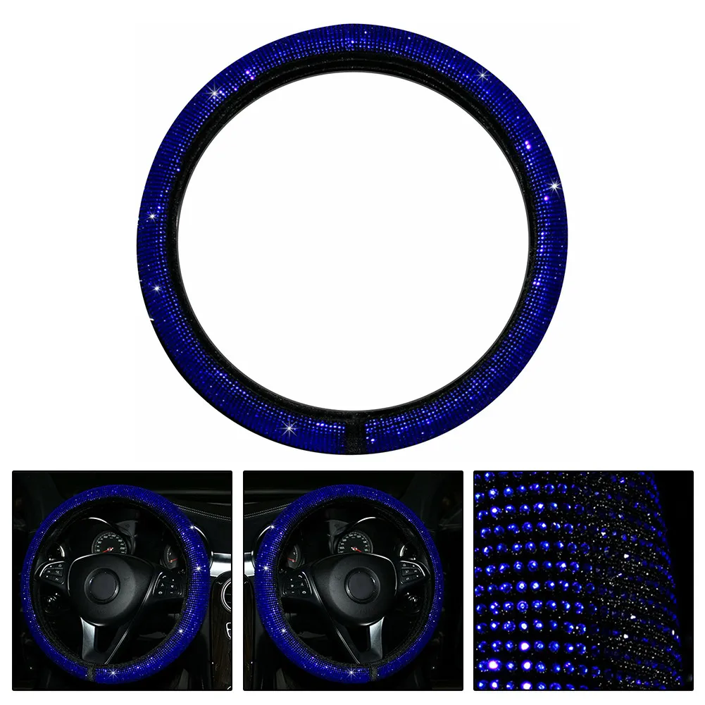 

14.5-15\\\" Steering Wheel Universal Car Upgrade Accessories Bling Crystal
