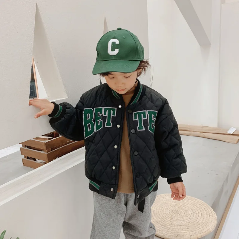

Winter Boys Fashion Jackets Autumn Children Warm Coat Little Girls Outerwear Kids Clothing 2-7 Year Korean Baby Bomber Jacket
