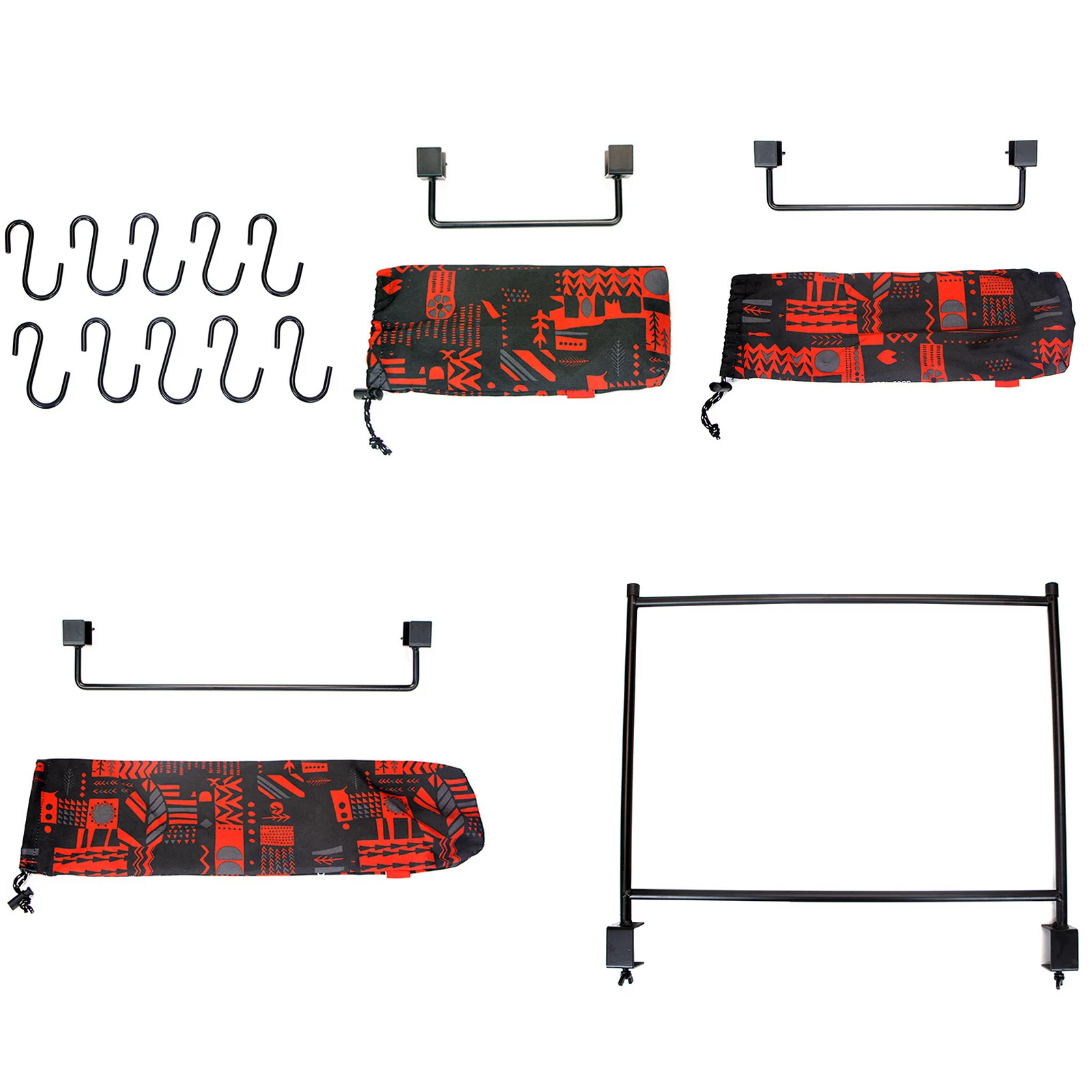 

Camping Table Hanging Rack Outdoor Table Hanger for Hiking BBQ Fishing Kitchen Utensil Tableware Campfire Cookware Organizer Kit