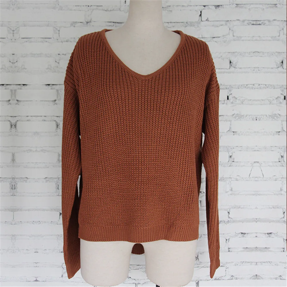 Женский сексуальный вязаный свитер с открытыми плечами осенне-зимний брендовый