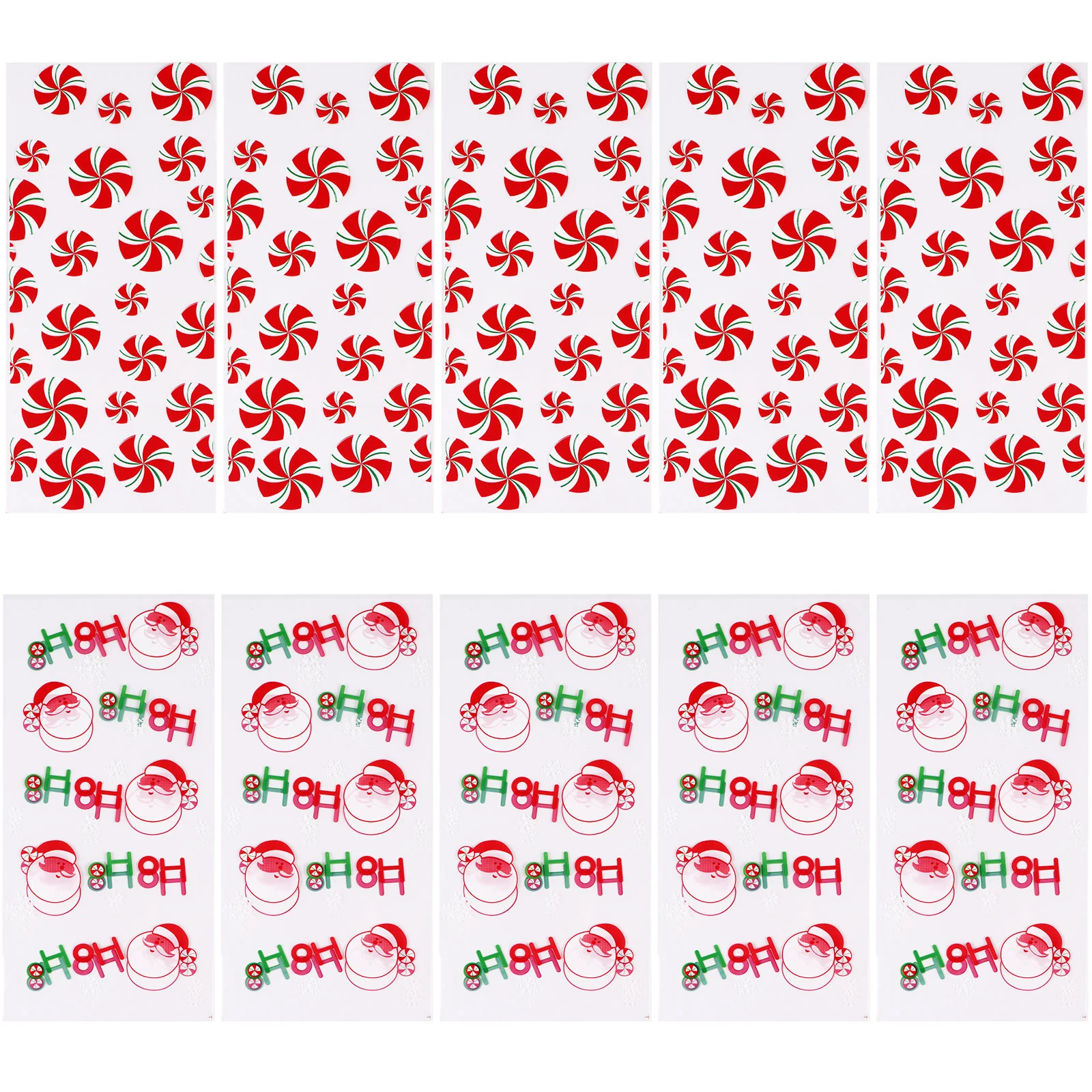 

200pcs Transparent Christmas Cookie Packing Bags Candy Pouches (Assorted Color)
