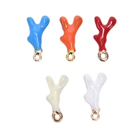 10pcsset full resin simulation antler horn jewelry charms handmade diy findings coral necklace bracelet earring pendant make