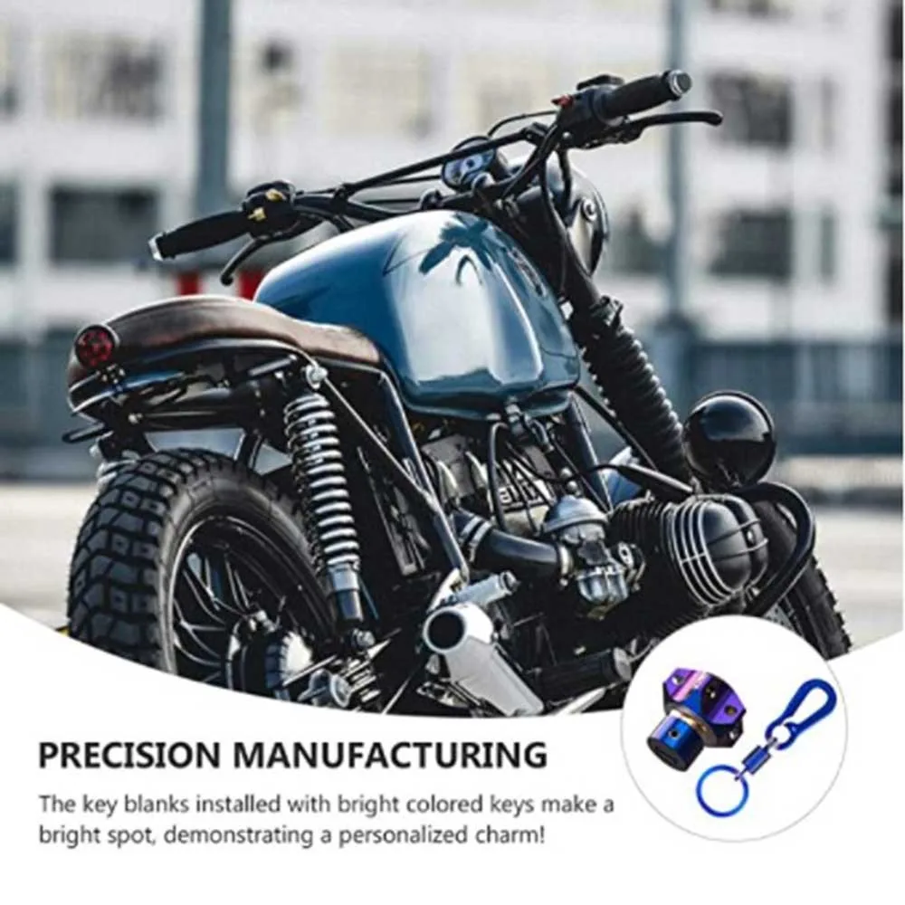 

Burn Blue Key Cover Case Shell Key Ring Key Cover Motorcycle Universal W/ Key Ring Accessory