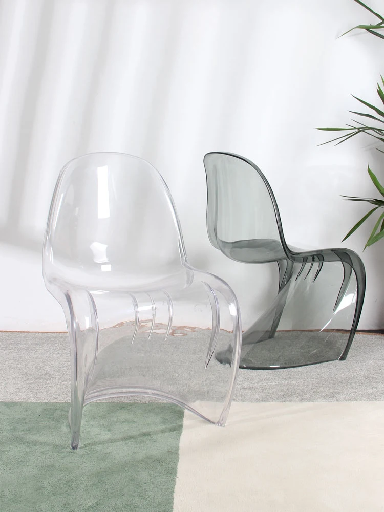 

S-type acrylic transparent chair simple personality crystal dining room furniture modern creative design negotiation chair