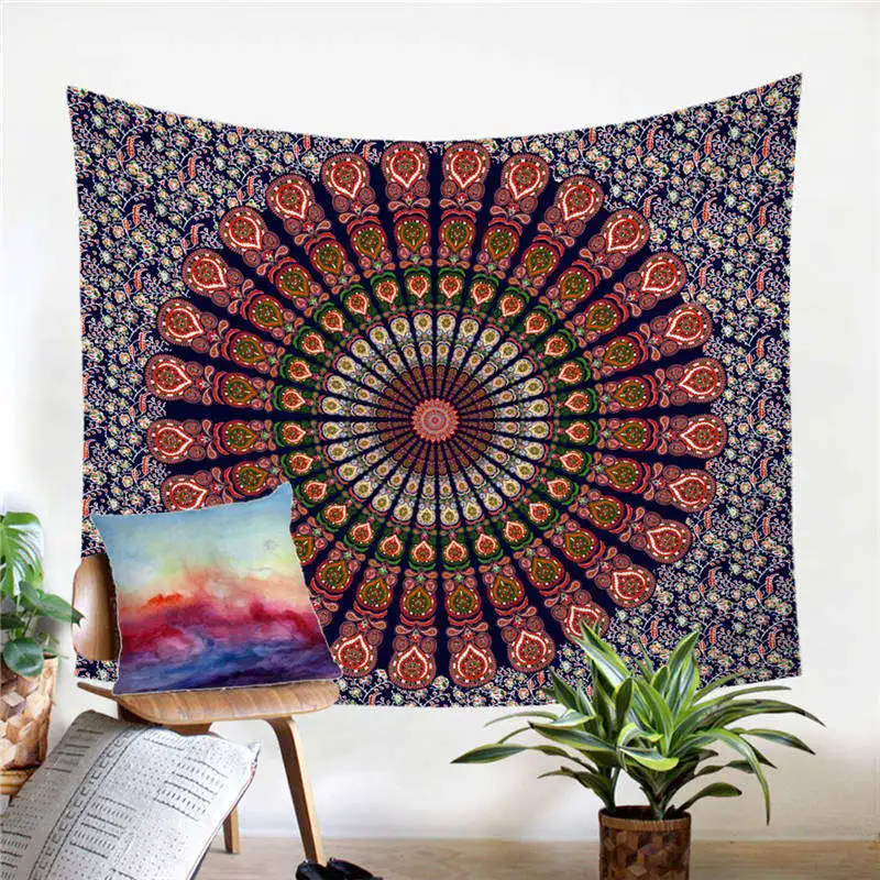 tapestry 005 Постельные принадлежности Outlet хиппи богемный Гобелен Мандала настенный гобелен 150x200 см Покрывало из микрофибры лист мягкий Настенный Ковер горячий домашний декор - Цвет: tapestry 005