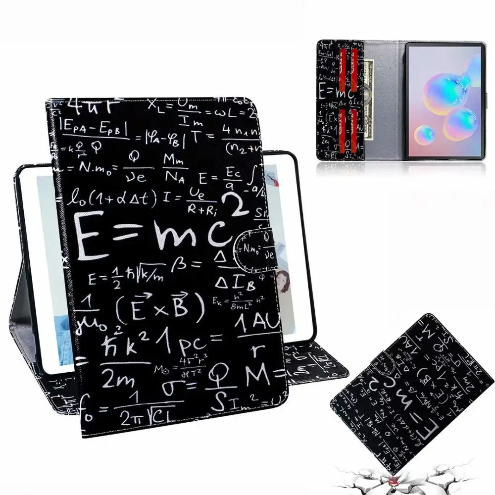 Чехол для планшета для Samsung Galaxy Tab S6 T860 T865 SM-T860 SM-T865 10,5 дюймов модный цветной рисунок кожаный чехол-подставка, петля+ подставка для ручек