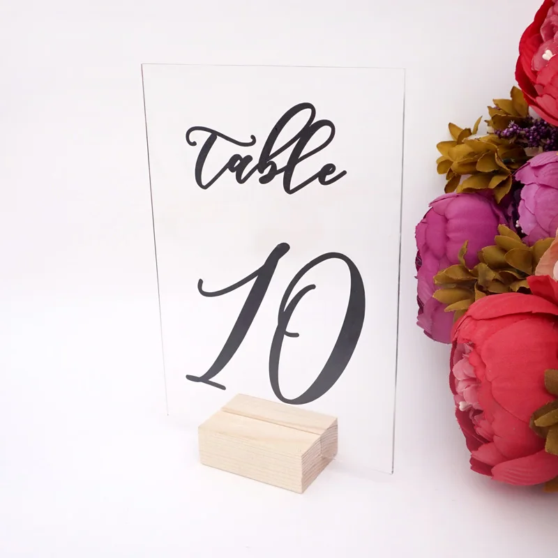 Креативный Свадебный стол с цифрами для вечеринки прозрачная акриловая доска