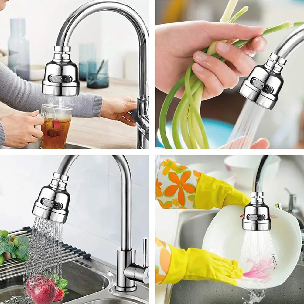 

Faucet Sprayer Head 360 Rotatable Silver Kitchen Anti Splash Water Saving Tap Head Sink Sprayer Faucet Filter Nozzle for Kitchen