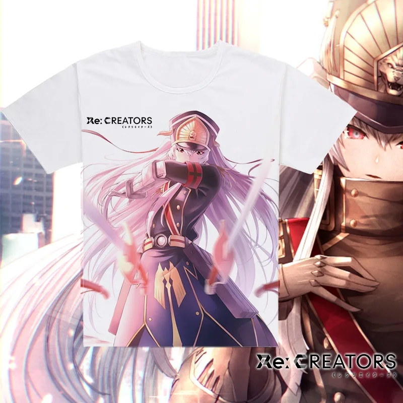 

Unisex Anime Cos Re CREATORS Altair Selesia Upitiria Cotton Casual T-Shirt Tee T Shirt