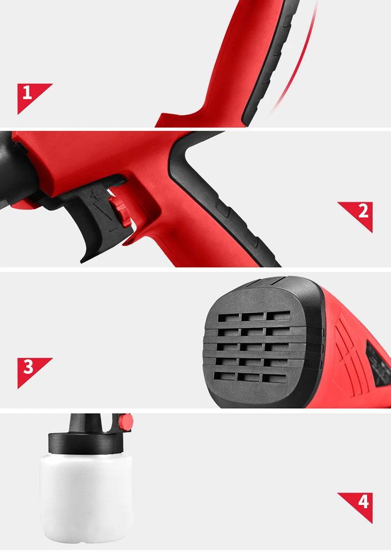 Электрический пистолет распылитель краски краскопульт бытовые инструменты для