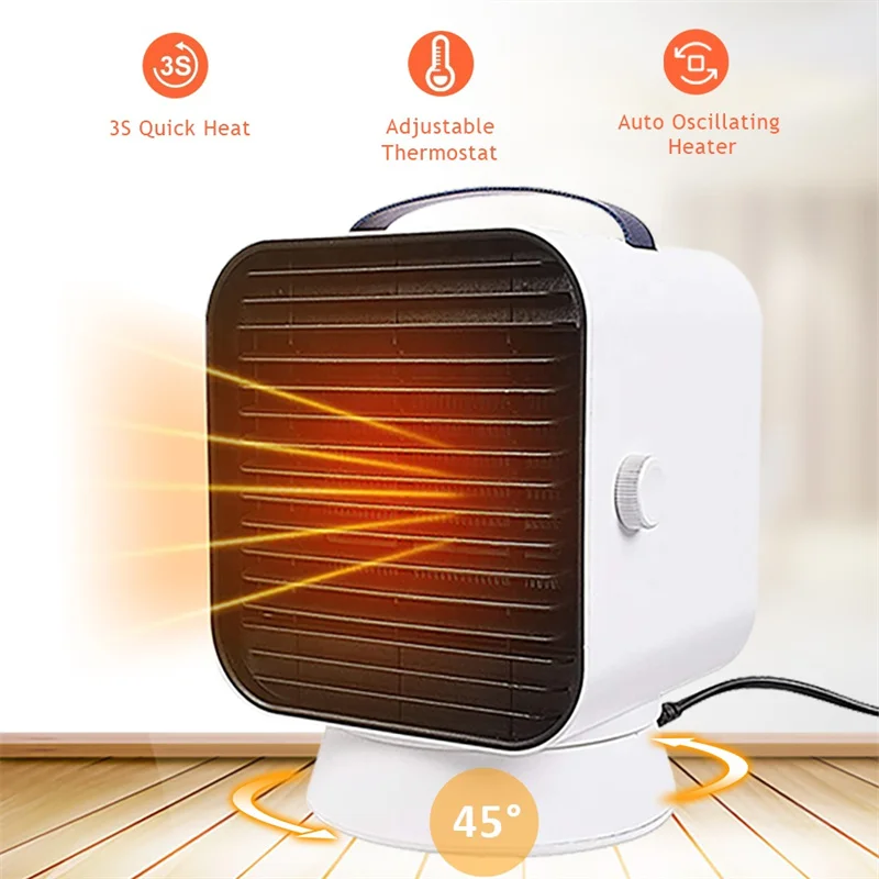 Heater Fan Fast Heating Free Switching Between Cold and Warm Wind Portable Oscillating Summer Winter Room Best Selling QN01