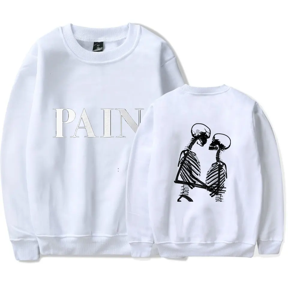 

Nessa Barrett Social Media Star Pain Print Capless Long Sleeve Hoodies Sweatshirts 2021 Hot Sale Oversized 4XL Unisex Clothes