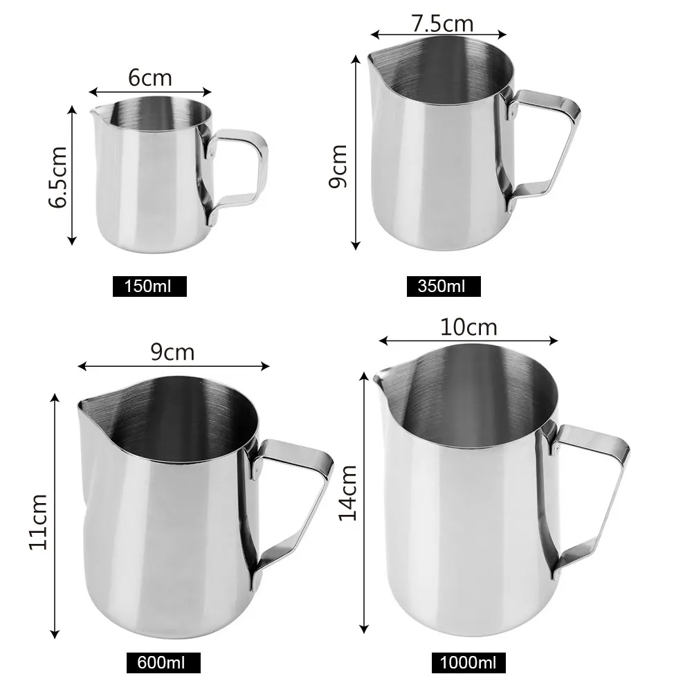 

HILIFE Barista Craft Coffee Latte Pitcher Pull Flower Cup Stainless Steel Milk frothing Jug Espresso Coffee Pitcher