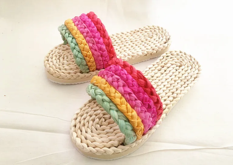 Японские флип-шлепанцы Mr Co мужские и женские сандалии из соломы кукурузного меха