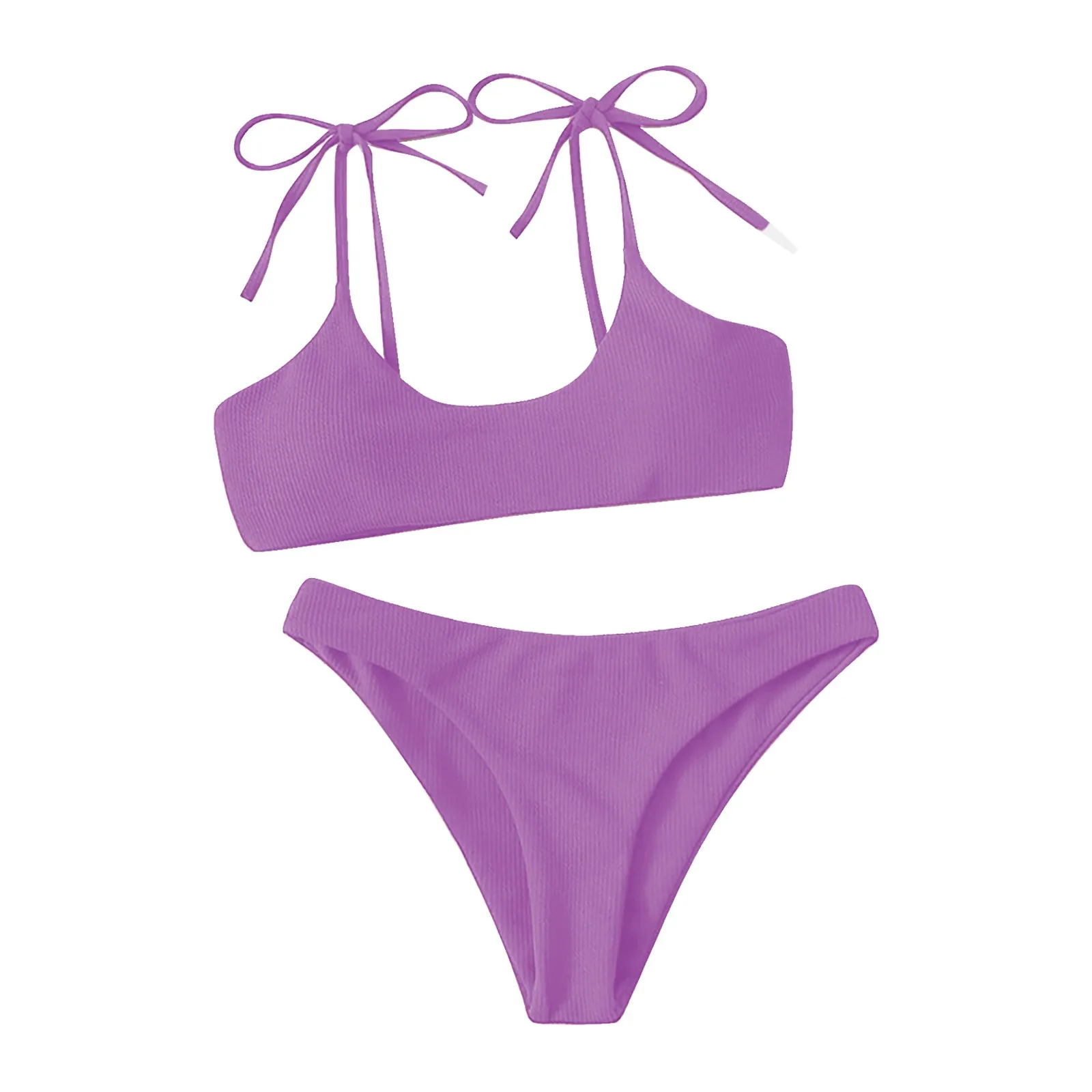 

Stroje Kapielowe Damskie Women's Striped Printing Padded Push Up 2 Piece Bikini Sets Swimsuits Beachweart 2021 Mujer