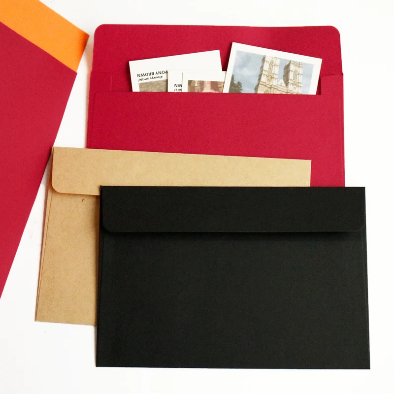 10pcs Blank Paper Enevelope Colorful Retro Party Inviation Envelope Greeting Cards Postcard Gift Stationery Supplies |