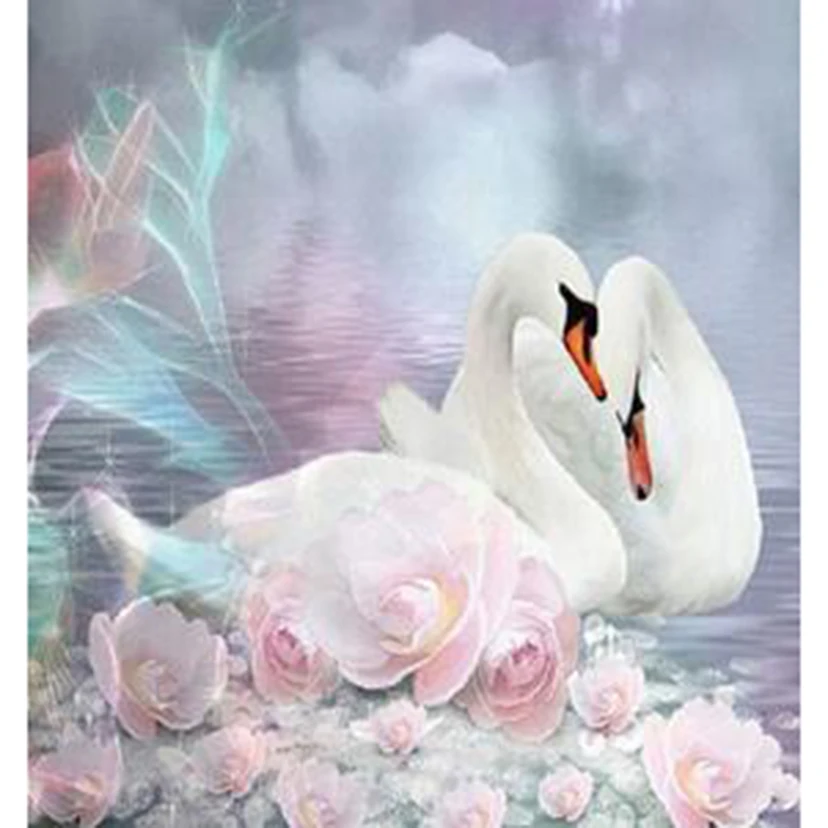 

Diamond Painting 5D DIY Square/Round Diamond Animal Painting Flower Swan Beauty Picture Cross Stitch Decoration Artwork TX664