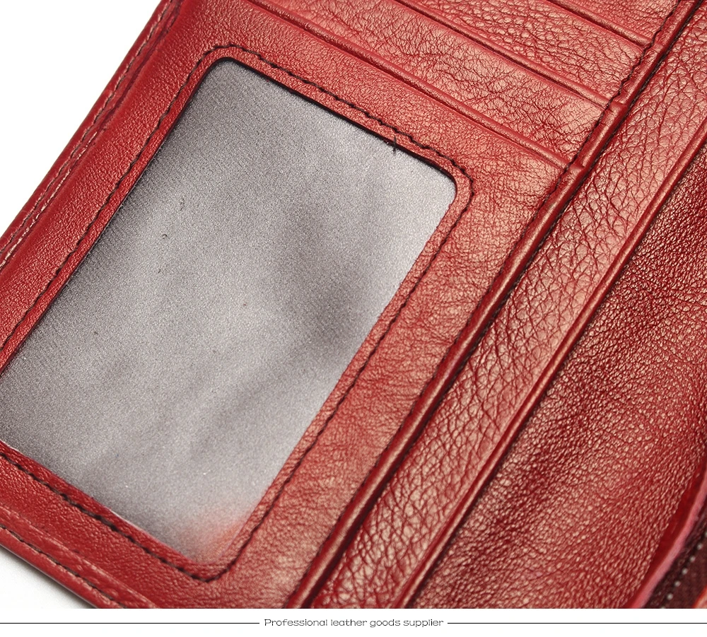 Dip Dye RFID Блокировка натуральная кожа Винтажный Мужской и Женский Длинный кошелек портмоне винтажный дизайнер мужской Carteira кошельки