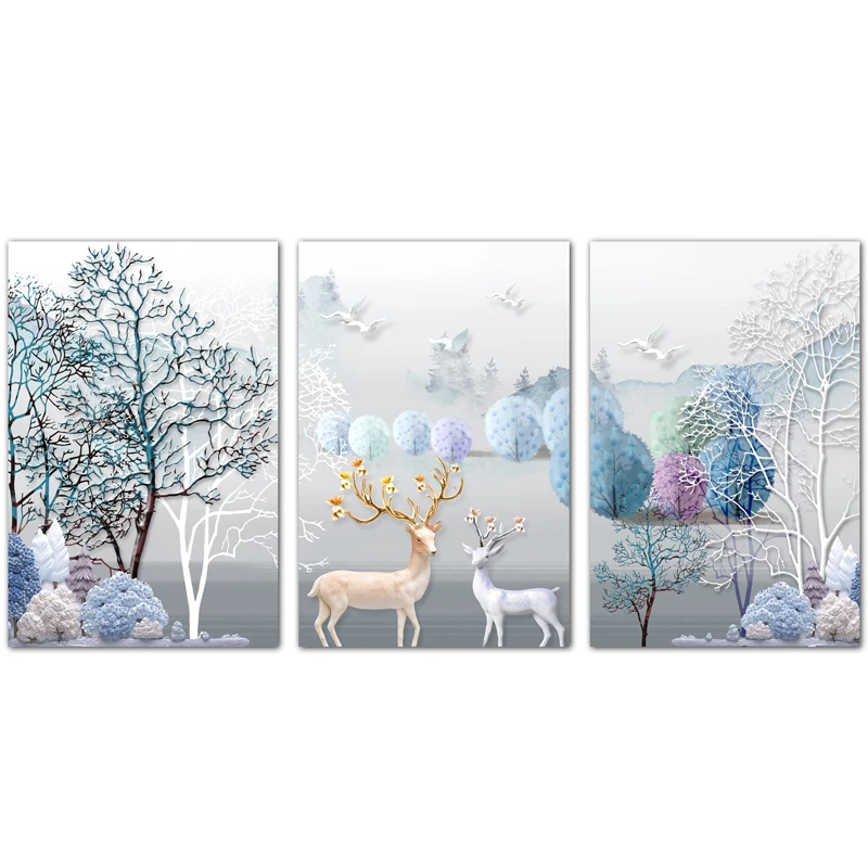 3 шт./компл. новый стиль вышивка крестиком линия большое богатство Лось