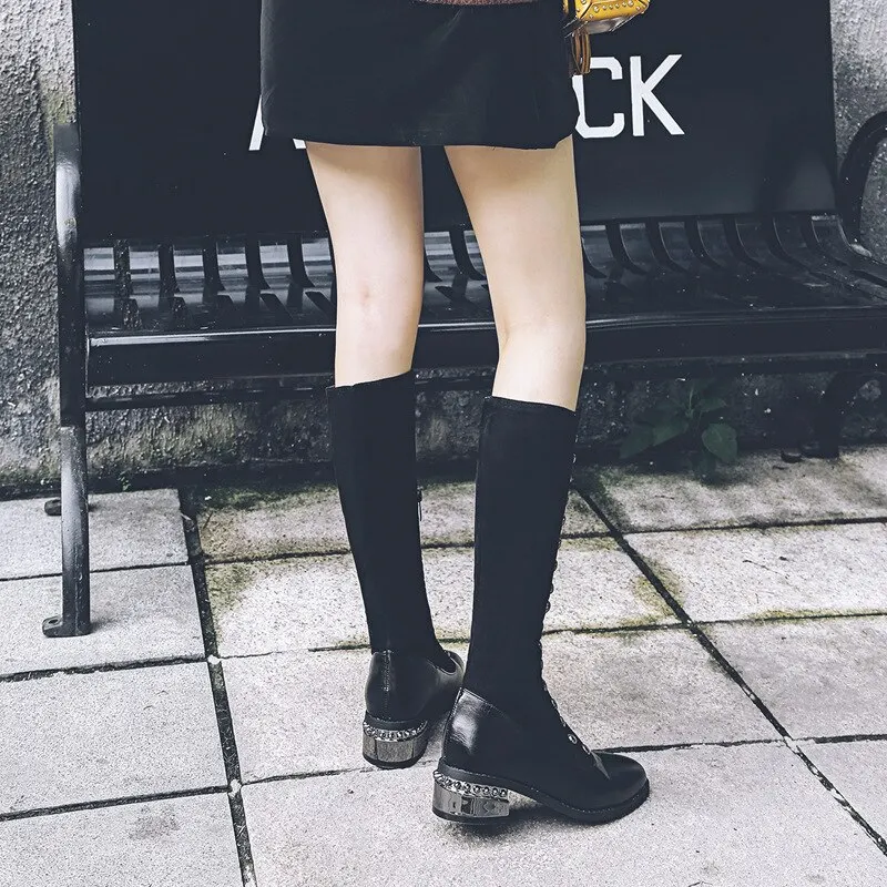 LOOZYKIT 2019 NEW Fashion New Shoes Women Boots Over The Knee Boot Sexy Female Autumn Winter Lady Thigh High | Обувь