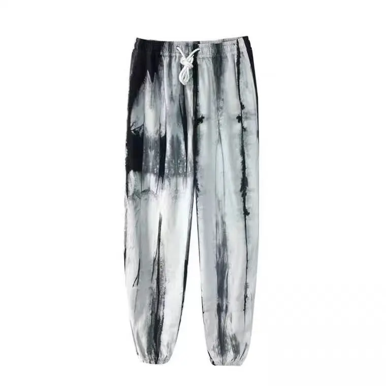 

Top traf Women's pants 2021 spring tie dye Leggings women's trendy Harajuku style elastic high waist drop sports wide leg pants